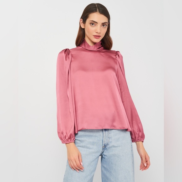 NWT ZARA RUCHED SATIN EFFECT SHIRT SIZE XS 8864/305/172 - Picture 3 of 9